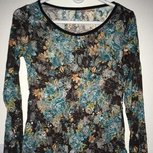Floral Lace Top, Size M/L